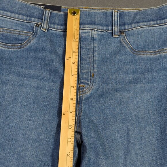 Spanx Jeans Women's L Stonewashed Blue Flare High Rise SPANXshape EveryWear NWT - Picture 7 of 16
